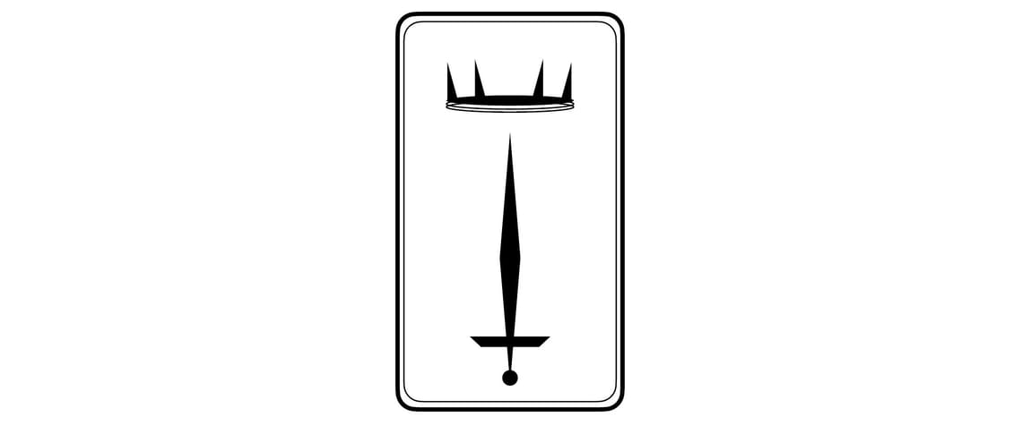 the cards: 1 The King of Swords